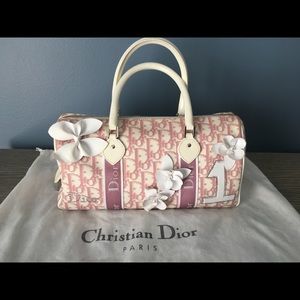 Christian Dior Pink Monogram Girly Boston Handbag